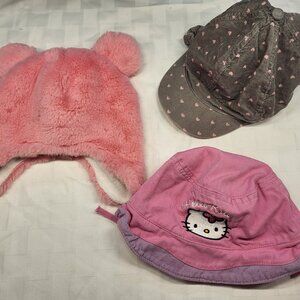 Adorable Girls' Hats - 3 Pieces including Hello Kitty!!